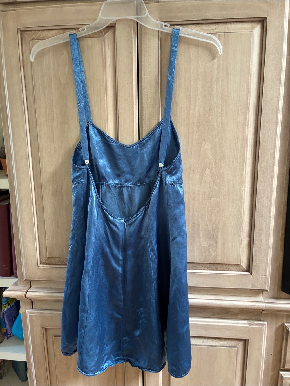 Ralph Lauren Blue Slip Dress summer sz 8 vintage - Picture 3 of 6